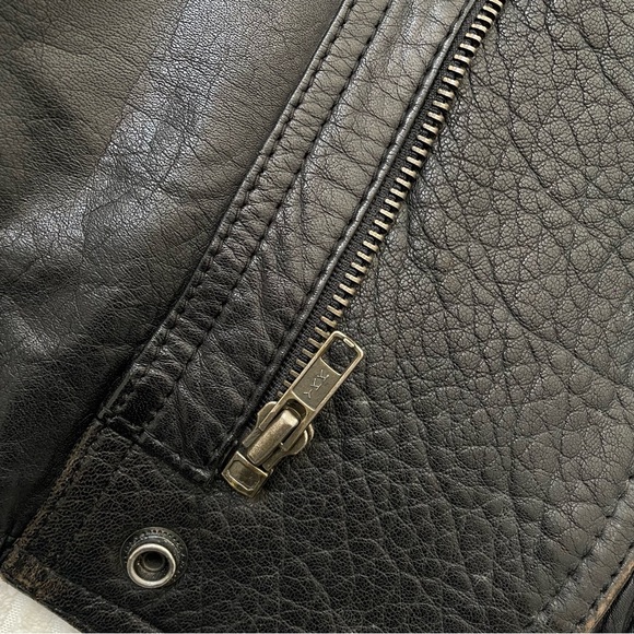 Vintage Bermans Men's Black Leather Motorcycle Jacket - Picture 5 of 10